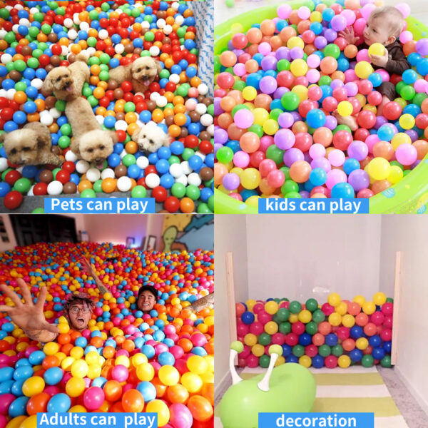 ⁦Colorful Ball Pit Balls for Kids – Non-Transparent Ocean Balls, 2.15 and 2.75 Inches, BPA-Free Plastic Play Balls⁩ - الصورة ⁦2⁩