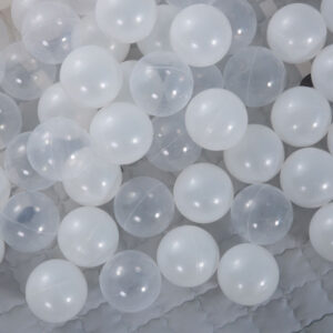 Transparent White Plastic Ball Pit Balls for Kids – 2.15/2.75inch Ocean Balls , BPA-Free, Clear Play Balls for Toddlers & Babies
