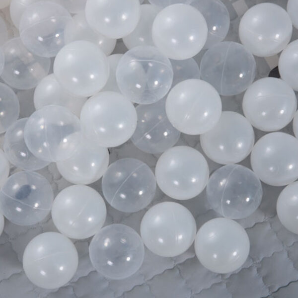 Transparent White Plastic Ball Pit Balls for Kids – 2.15/2.75inch Ocean Balls , BPA-Free, Clear Play Balls for Toddlers & Babies