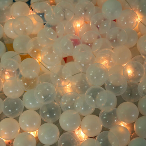 Transparent White Plastic Ball Pit Balls for Kids – 2.15/2.75inch Ocean Balls , BPA-Free, Clear Play Balls for Toddlers & Babies - Image 2