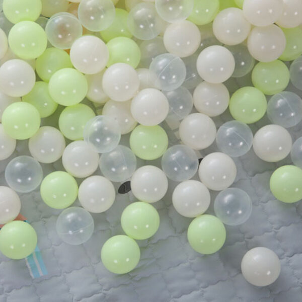 Pastel Ball Pit Balls for Kids – Transparent, White, and Apple Green Macaron Colors, 2.15 and 2.75 Inches, BPA-Free Plastic Ocean Balls - Image 3