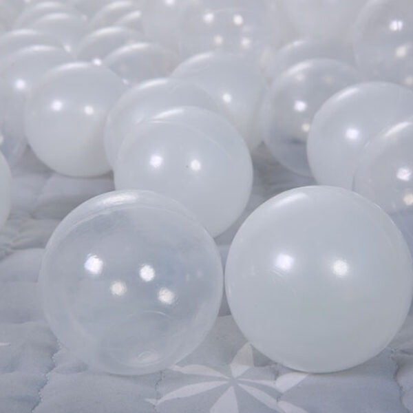Transparent White Plastic Ball Pit Balls for Kids – 2.15/2.75inch Ocean Balls , BPA-Free, Clear Play Balls for Toddlers & Babies - Image 3