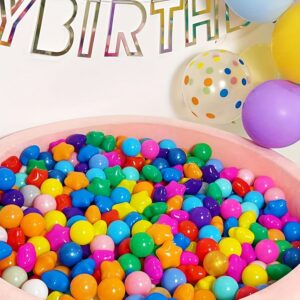 20pcs/60pcs/110pcs/160pcs Rainbow 7 Colors star ball pit balls Perfect for Parties, Party Banner, DIY Friednship Bracelet, Home decoration, Christmas and Valentine's Day decorations