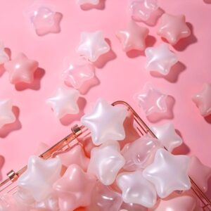66pcs/135pcs/200pcs Ball Pit Balls,Plastics Balls for Ball Pit, Stars Shape Ocean Balls, Pastel Ball for Toddlers Kids Party and Friendship Bracelet Banner Xmas Tree Decor