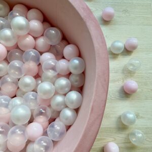 2.75 inch Pearl Pink ball pit balls, Plastic Balls for Family and Nursery Activities - Festival Party Gifts for Preschool and Youngsters Youngsters