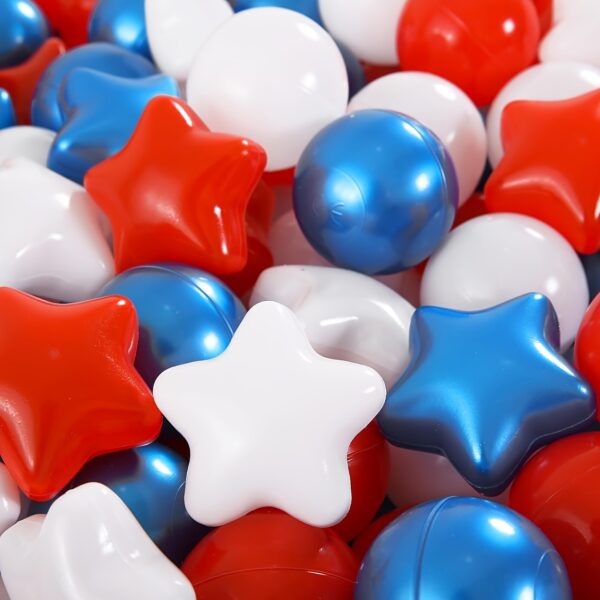 Captain America Color Star Ball Pit Balls – 54/108pcs Red Blue White Plastic Balls for Kids, Ideal Gift for Toddlers’ Ball Pits, Pools, and Party Decor - Image 5