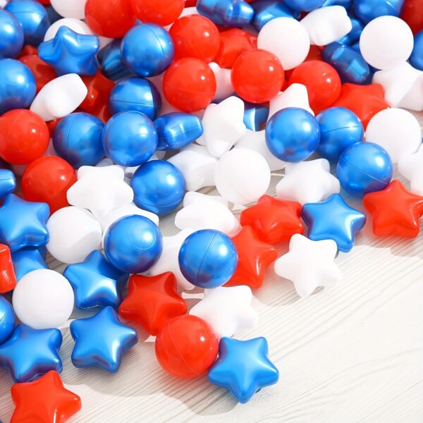 Captain America Color Star Ball Pit Balls – 54/108pcs Red Blue White Plastic Balls for Kids, Ideal Gift for Toddlers’ Ball Pits, Pools, and Party Decor - Image 6