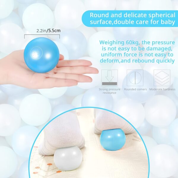 Pastel Plastic Balls for Ball Pits - Pack of 88/176 Ball Pit Balls- Safe and Exciting Playtime - Perfect for Toddler Baby Pools,Party,Festival Decoration - Image 9
