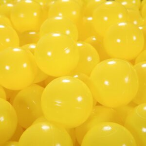 Pastel Ball Pit Balls for Kids – Yellow Colors, 2.15 and 2.75 Inches, BPA-Free Plastic Ocean Balls