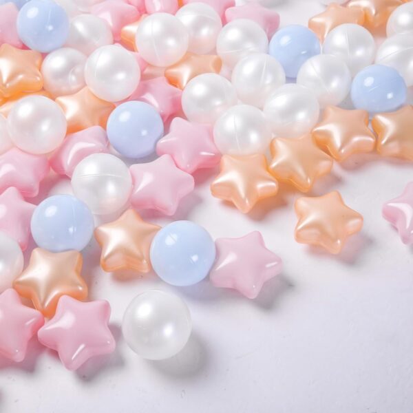 Sweet Color Star Ball Pit Balls – 54/108pcs Red Blue White Plastic Balls for Kids, Ideal Gift for Toddlers’ Ball Pits, Pools, and Party Decor - Image 3