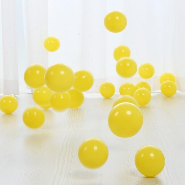 Pastel Ball Pit Balls for Kids – Yellow Colors, 2.15 and 2.75 Inches, BPA-Free Plastic Ocean Balls - Image 3