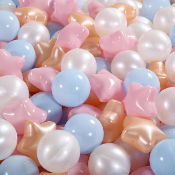 Sweet Color Star Ball Pit Balls – 54/108pcs Red Blue White Plastic Balls for Kids, Ideal Gift for Toddlers’ Ball Pits, Pools, and Party Decor - Image 2