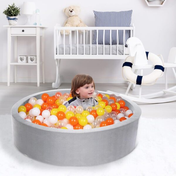 Pastel Ball Pit Balls for Kids – yellow and orange Colors, 2.15 and 2.75 Inches, BPA-Free Plastic Ocean Balls — изображение 2