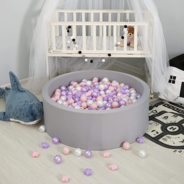 Sweet Purple Color Star Ball Pit Balls – 160pcs two shaped Plastic Balls for Kids, Ideal Gift for Toddlers’ Ball Pits, Pools, and Party Decor — изображение 3