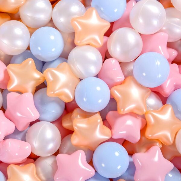 Sweet Color Star Ball Pit Balls – 54/108pcs Red Blue White Plastic Balls for Kids, Ideal Gift for Toddlers’ Ball Pits, Pools, and Party Decor