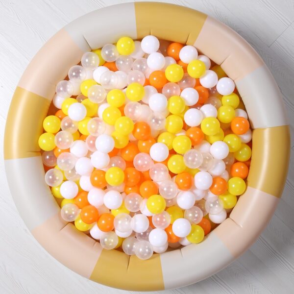 Мячи для бассейна Pastel Ball Pit Balls для детей – желтого и оранжевого цветов, 2,15 и 2,75 дюйма, пластиковые шарики Ocean Balls без содержания бисфенола А