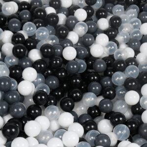 Мячи для детского бассейна Pastel Ball Pit Balls – черного цвета, 2,15 и 2,75 дюйма, пластиковые шарики Ocean Balls без содержания бисфенола А