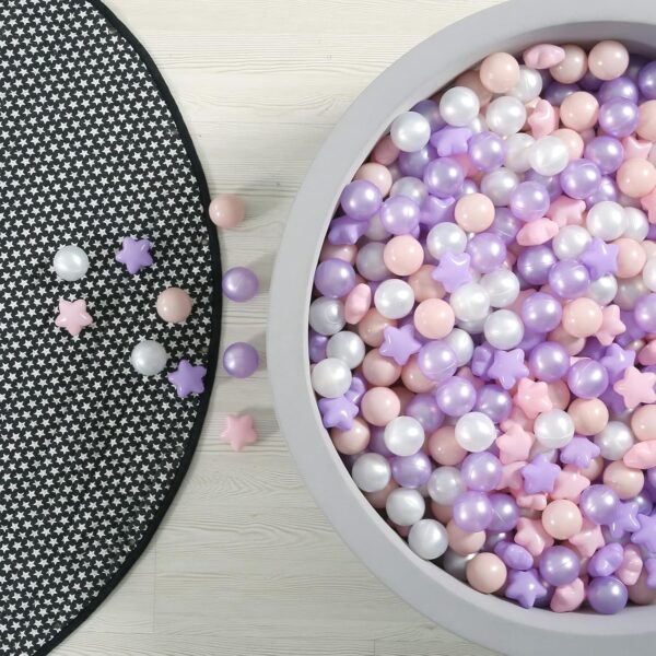 Sweet Purple Color Star Ball Pit Balls – 160pcs two shaped Plastic Balls for Kids, Ideal Gift for Toddlers’ Ball Pits, Pools, and Party Decor — изображение 4
